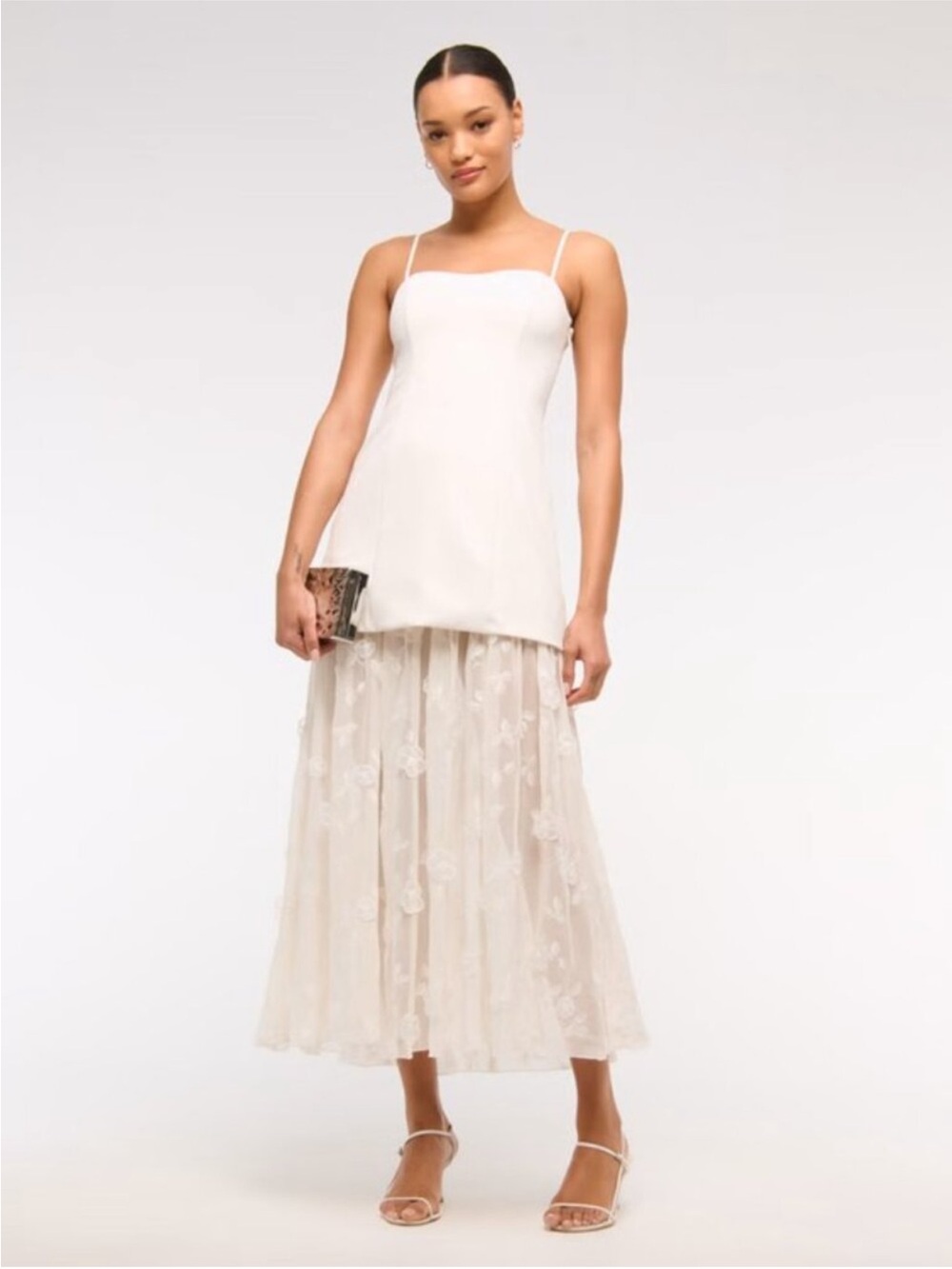 Abercrombie & Fitch Cream Lace Maxi Dress